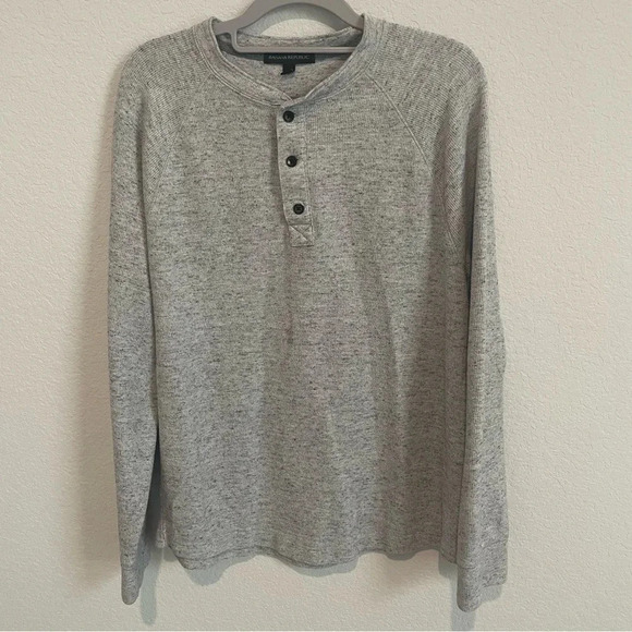 Banana Republic Textured Sweater Mens Light Gray Large - Picture 2 of 10